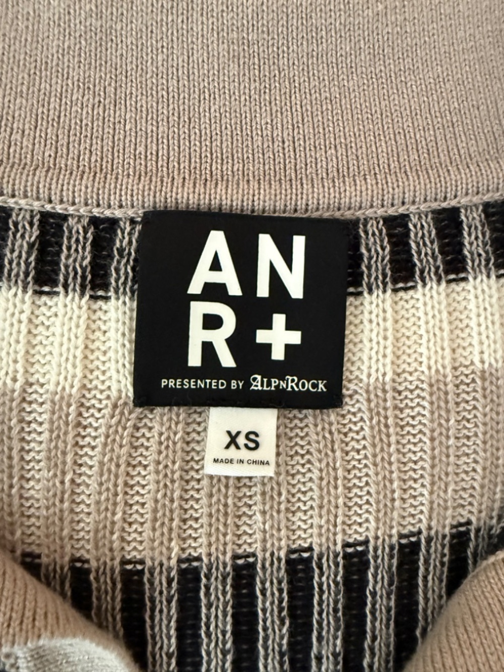 Women's Alp N Rock Luisa Polo Sweater Striped "Stone" Color Stretchy Sz XS $258 - Picture 4 of 14